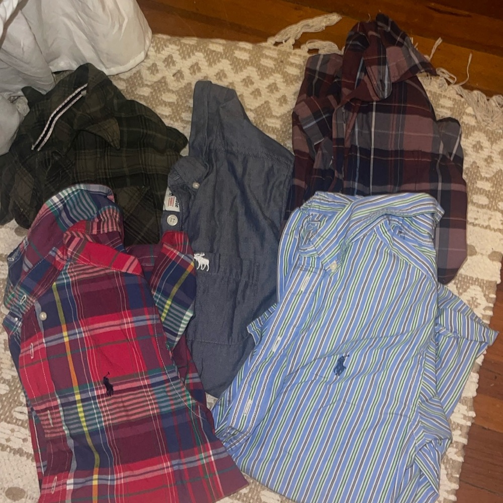 SOLD/Ralph Lauren, Abercrombie button up lot boys 10-12